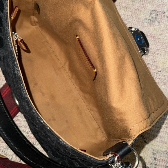 COACH Black Denim Tabby purse - Picture 4 of 6